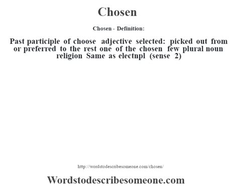 Chosen Definition & Meaning .